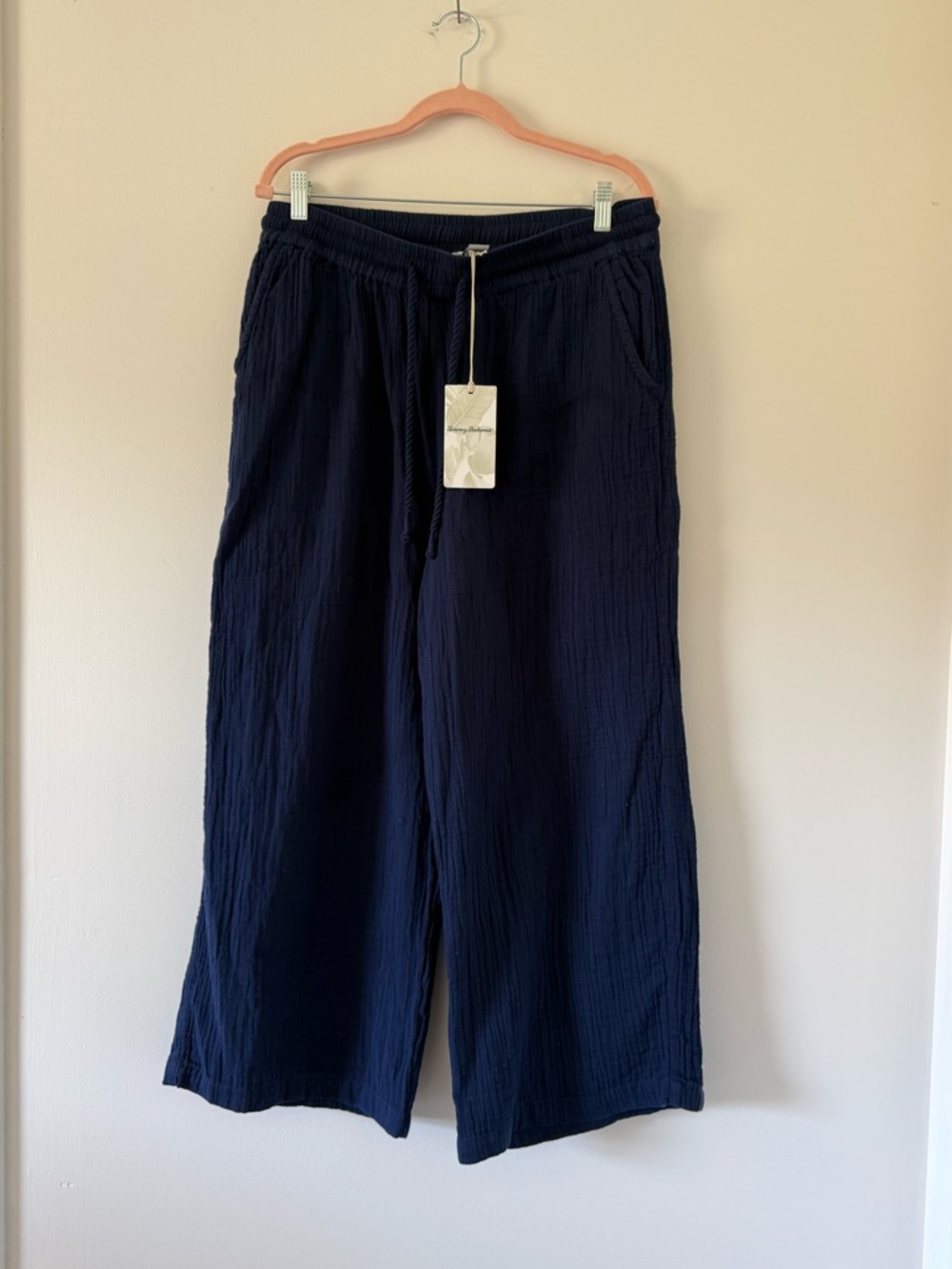 NWT - Tommy Bahama Women's High-Rise Wide-Leg Gauze Pants - Sz M - Picture 3 of 4